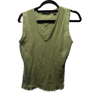 Vintage Silk Valeria Stevens V Neck Tank Top